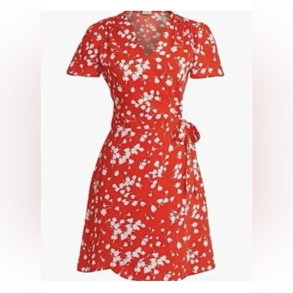J. Crew Floral Wrap Dress size 2
